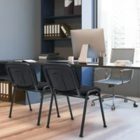 Stackable Guest Chairs with Upholstered Back - Image 3