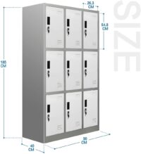 9-Locker industrial steel cabinet - Image 5