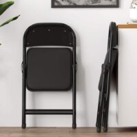 Clark Metal Folding Chair (Black) - Image 5