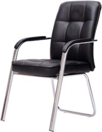 Leather conference visitor's chair - Image 5
