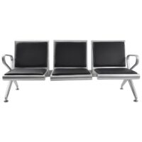 Heavy-duty 3-link padded office bench - Image 5