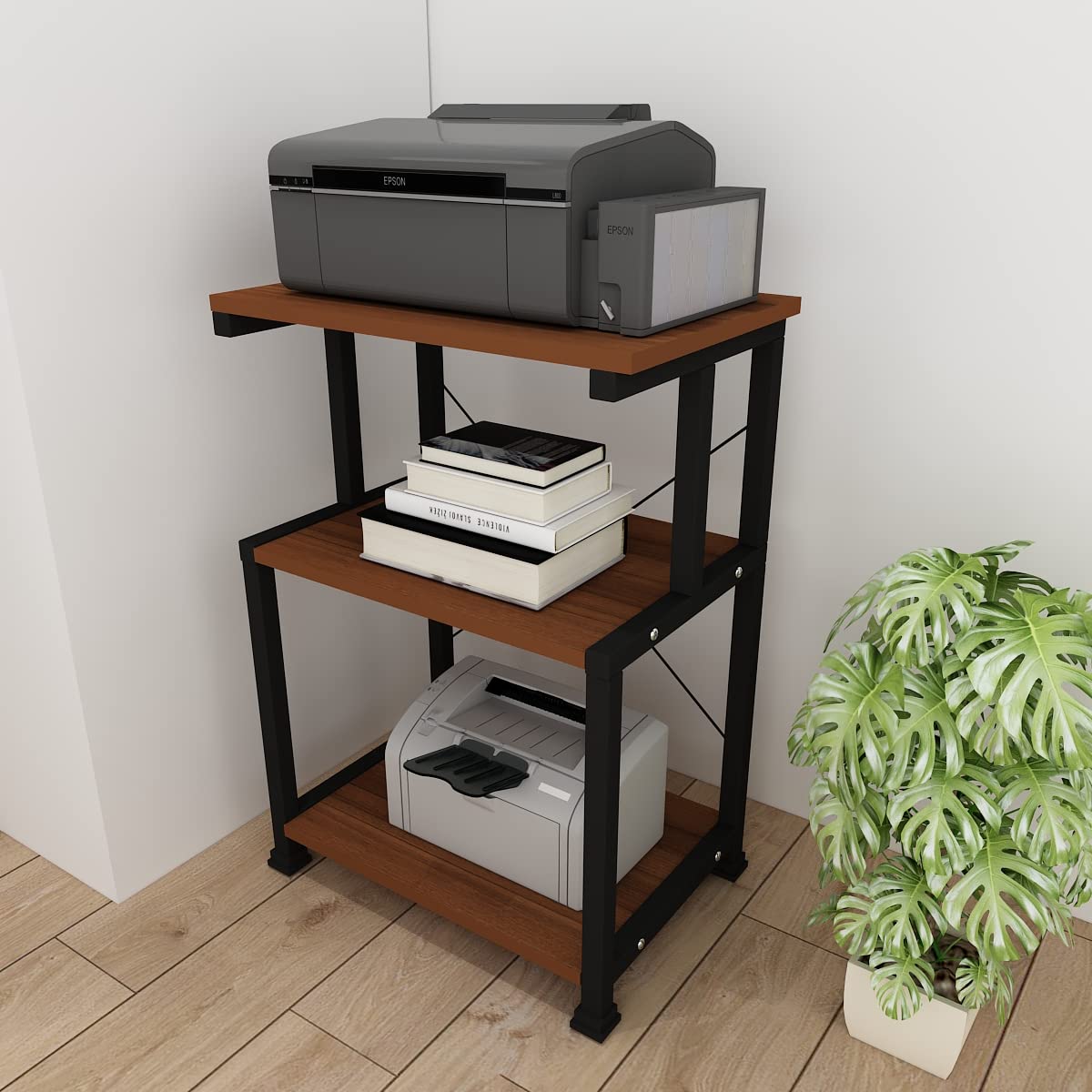 615YtQPmYhL._SL1200_.jpg Multi-Purpose 3 Tier Printer Stand - Image 1