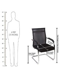 Mesh office visitor's seat - Image 2