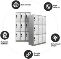 9 Locker steel office cabinet - Image 5