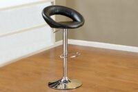 Height Adjustable Swivel Leather Barstool (Black Color) - Image 5