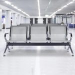 3-Link metallic office waiting bench