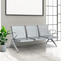 3-Link metallic waiting bench