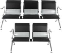 Padded 3-link reception waiting bench - Image 2