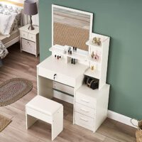 Vanity Dressing Table -White - Image 5