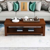 Modern Solid Wood Coffee Table - Image 2