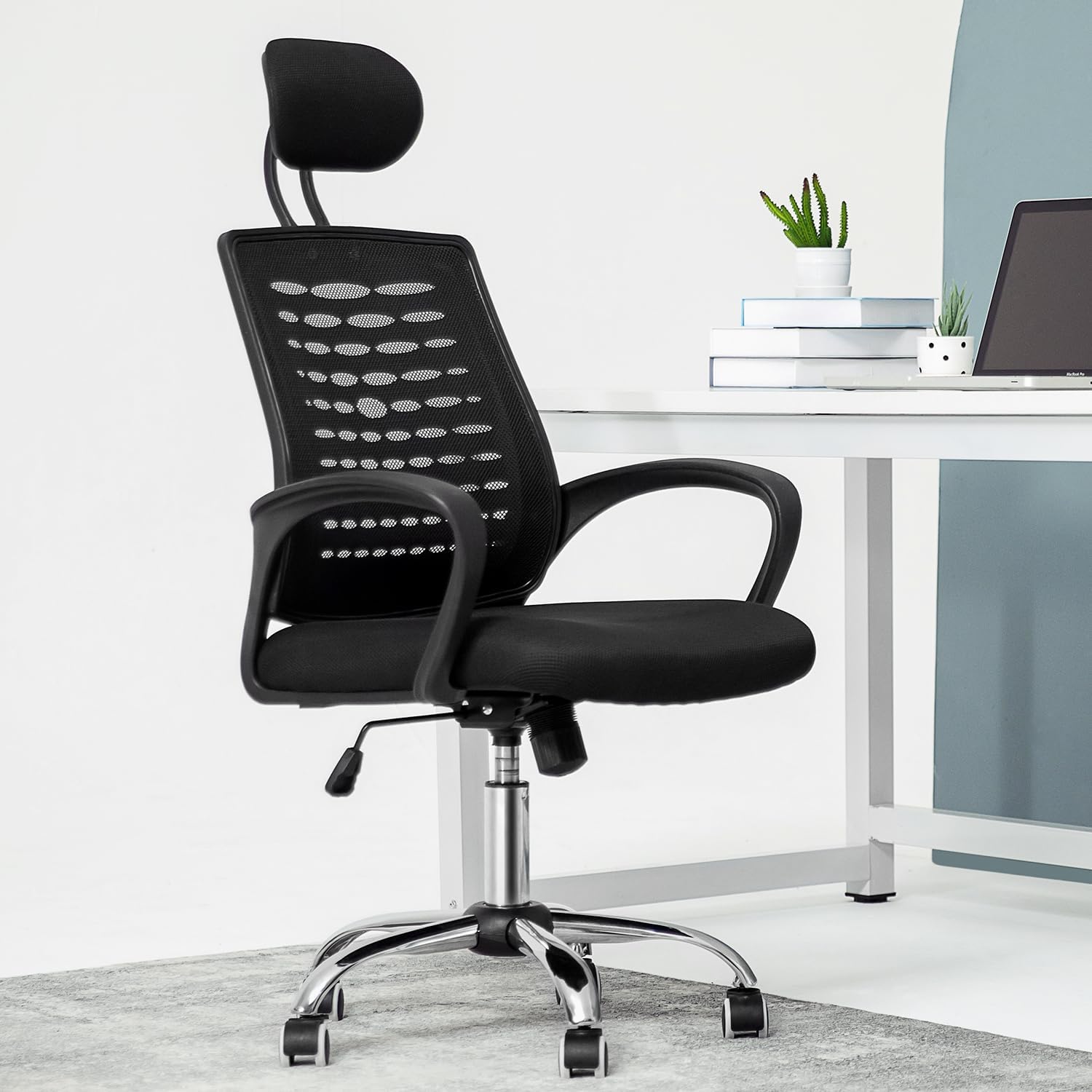 71MD3L05tZL._AC_SL1500_.jpg Headrest Office Task Chair - Image 1