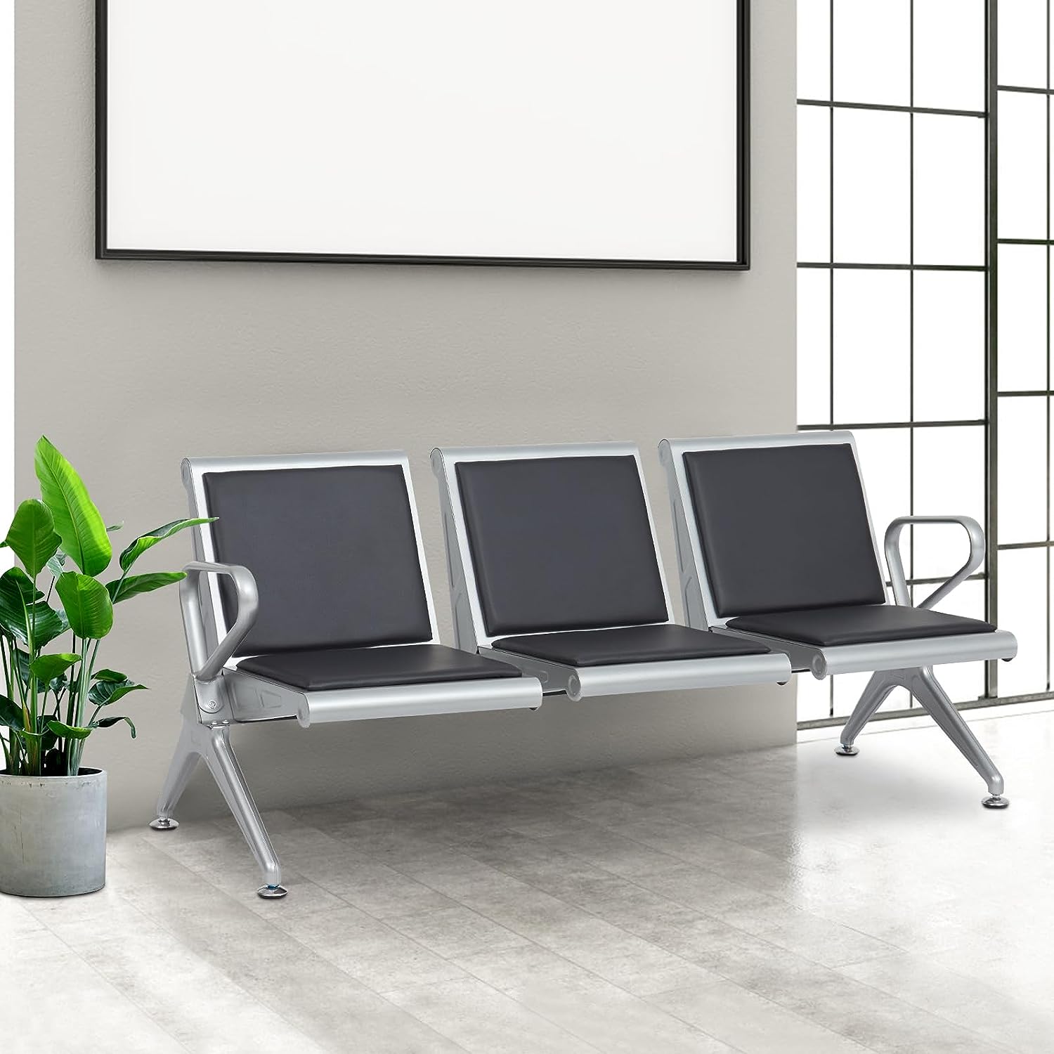 71VeMekuXoL._AC_SL1500_.jpg Heavy-duty three link waiting bench - Image 1