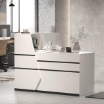 Rectangular Wood Reception Desk