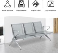 3-Link metallic waiting bench - Image 3