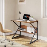 Computer Desk with Built-in Bookshelf - Image 4