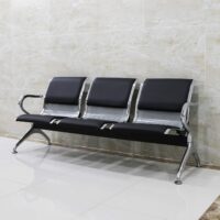 Three seater padded office bench