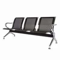 Airport 3-link metallic office bench - Image 5