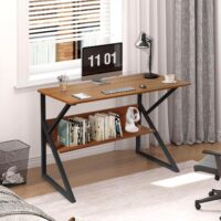 Computer Desk with Built-in Bookshelf - Image 5