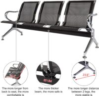 3-Link metallic waiting bench - Image 5
