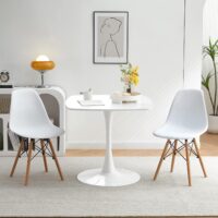 4-Seater white eames dining set - Image 4