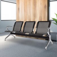 3-Link metallic waiting bench