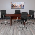 4-seater oval office boardroom table.