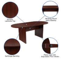 Metro oval boardroom table - Image 8