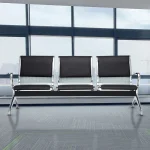 3-link metallic waiting bench
