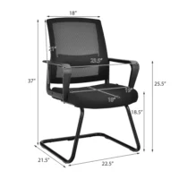 Gymax cantilever visitor's office chair (mesh) - Image 3