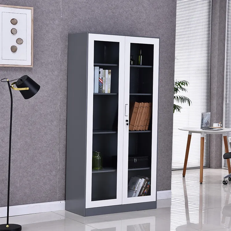 H084b7a1531cf460bbef02457ed2f2f4aW.jpg_960x960.webp Full glass metallic office cabinet - Image 1