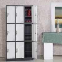 9 locker steel office cabinet - Image 4