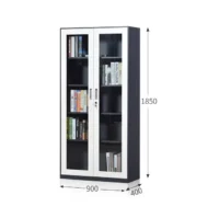 Full glass metallic office cabinet - Image 2
