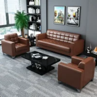 5-Seater Executive Office Leather Sofa - Image 2