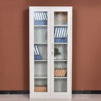 knock down office furniture glass door book shelf metal cupboard - Image 2