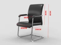 Executive visitor's leather office seat - Image 6
