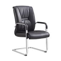 Metro Medium Back Workstation Black Leather Chair - Image 2