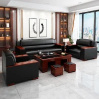 Corporate 5-Seater Leather Sofa - Image 5