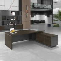 1800mm mahogany executive office desk - Image 5