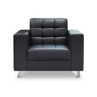 Office 5-Seater Leather Sofa - Image 4