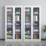 Full-glass metallic office cabinet