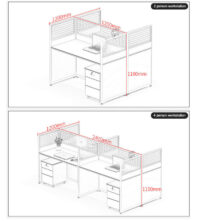 Two way modular workstation (Brown) - Image 4