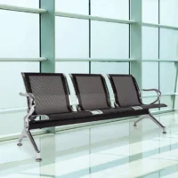 Airport 3-link metallic office bench