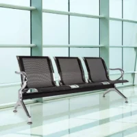 Kinbor 3-link metallic waiting bench