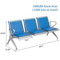 3-Seater Reception Waiting Bench - Image 3