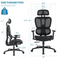 Lakosha High Back Mesh Ergonomic Task Chair - Image 9