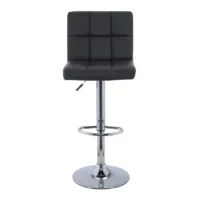 Adjustable swivel leather barstool - Image 8