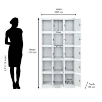 15 Lockers steel office cabinet - Image 5