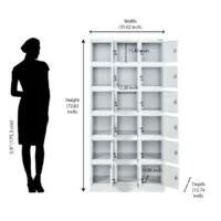 15-Locker steel office cabinet - Image 5