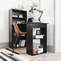 Modern Desk with Shelves