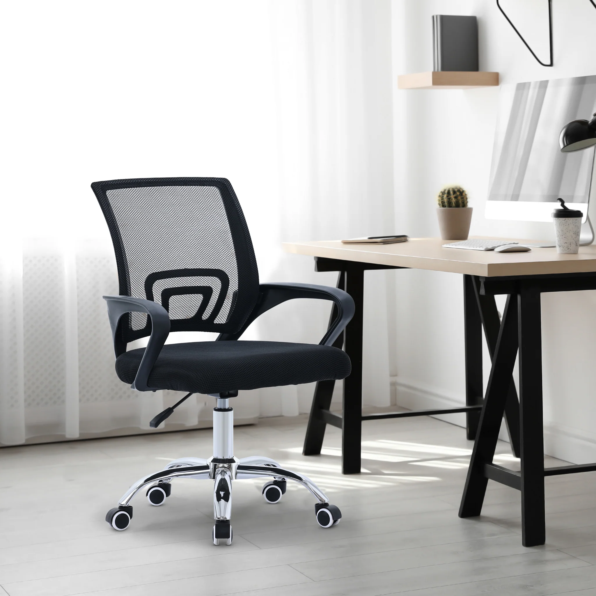 MLM-611772-MeshErgonomicOfficeChair-Black_013.webp Secretarial Mesh Office Chair - Image 1